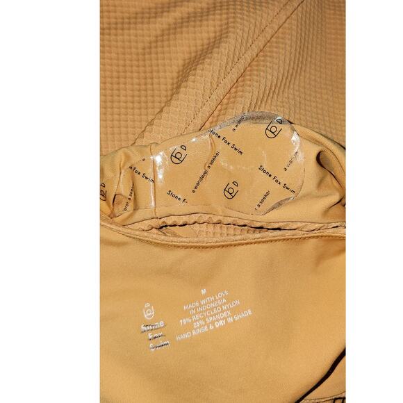 New FREE PEOPLE Stone Fox Cypress One-Piece Swimsuit  $210 MEDIUM Tobacco Pique - Picture 5 of 5